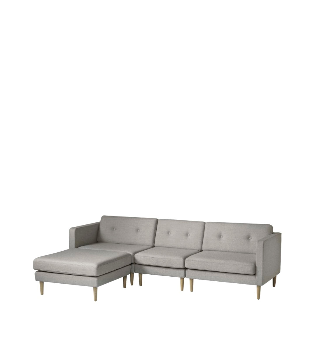 L42 Firhøj - Højre modul 90 - Eg - Grey Beige