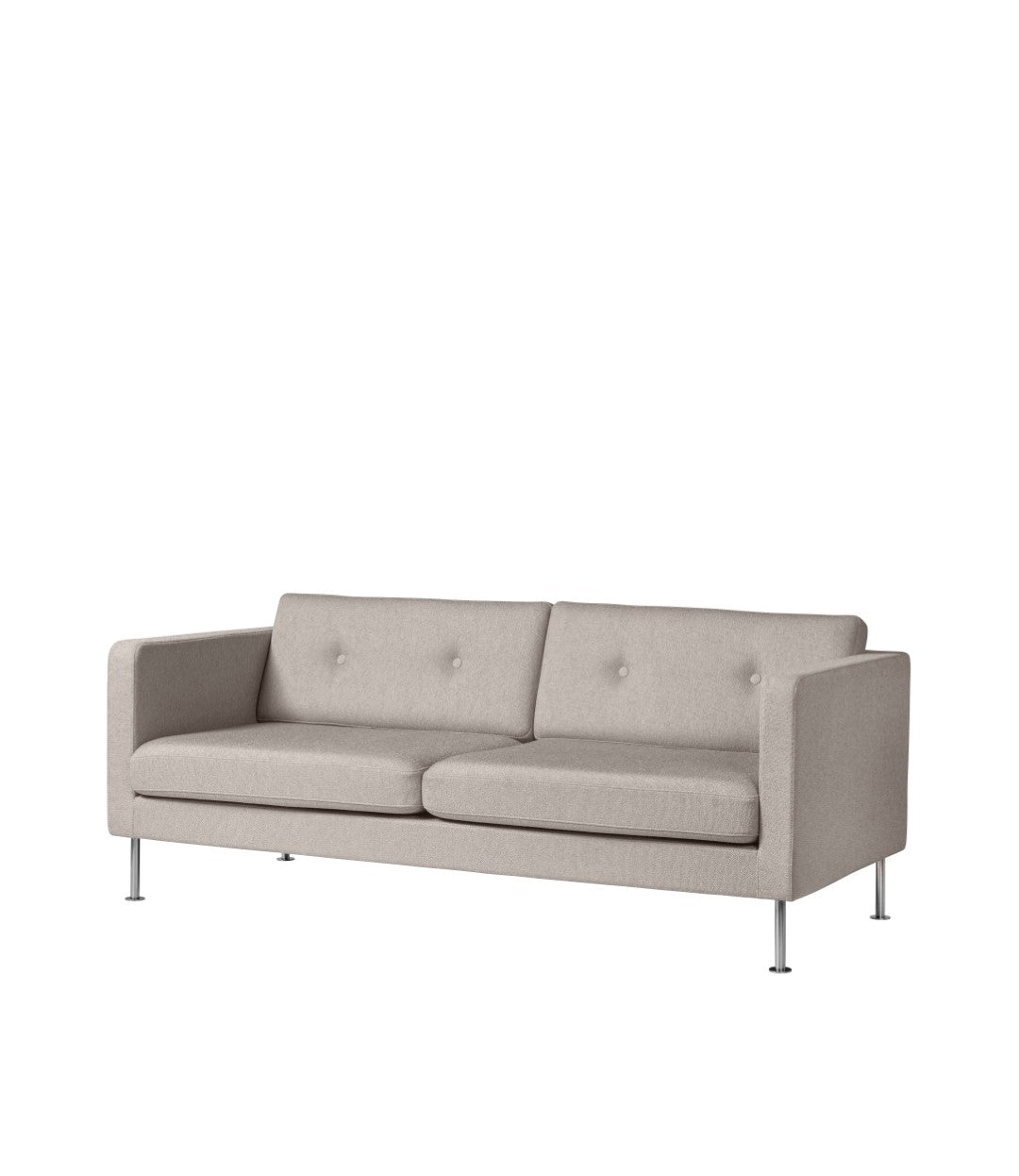 L42 Firhøj - 2,5 pers. sofa - Stål - Beige Grey