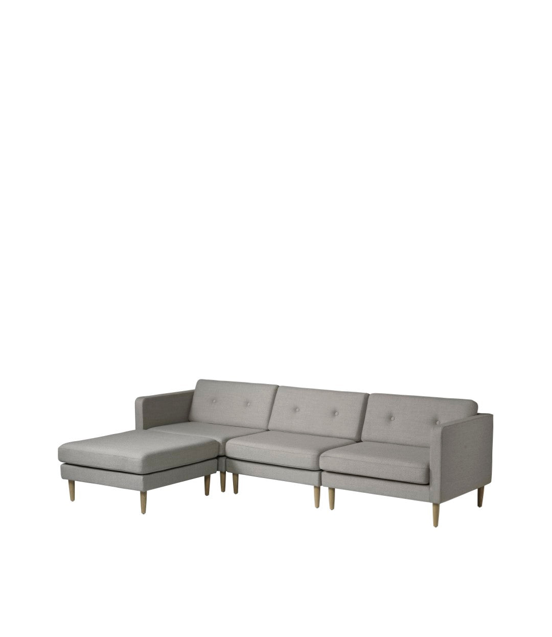 L42 Firhøj Puf i Eg Grey Beige af Unit10