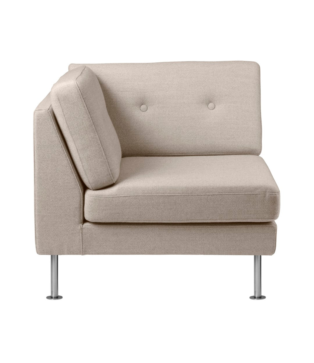 L42 Firhøj Sofa Hjørnemodul Stål Beige af Unit10