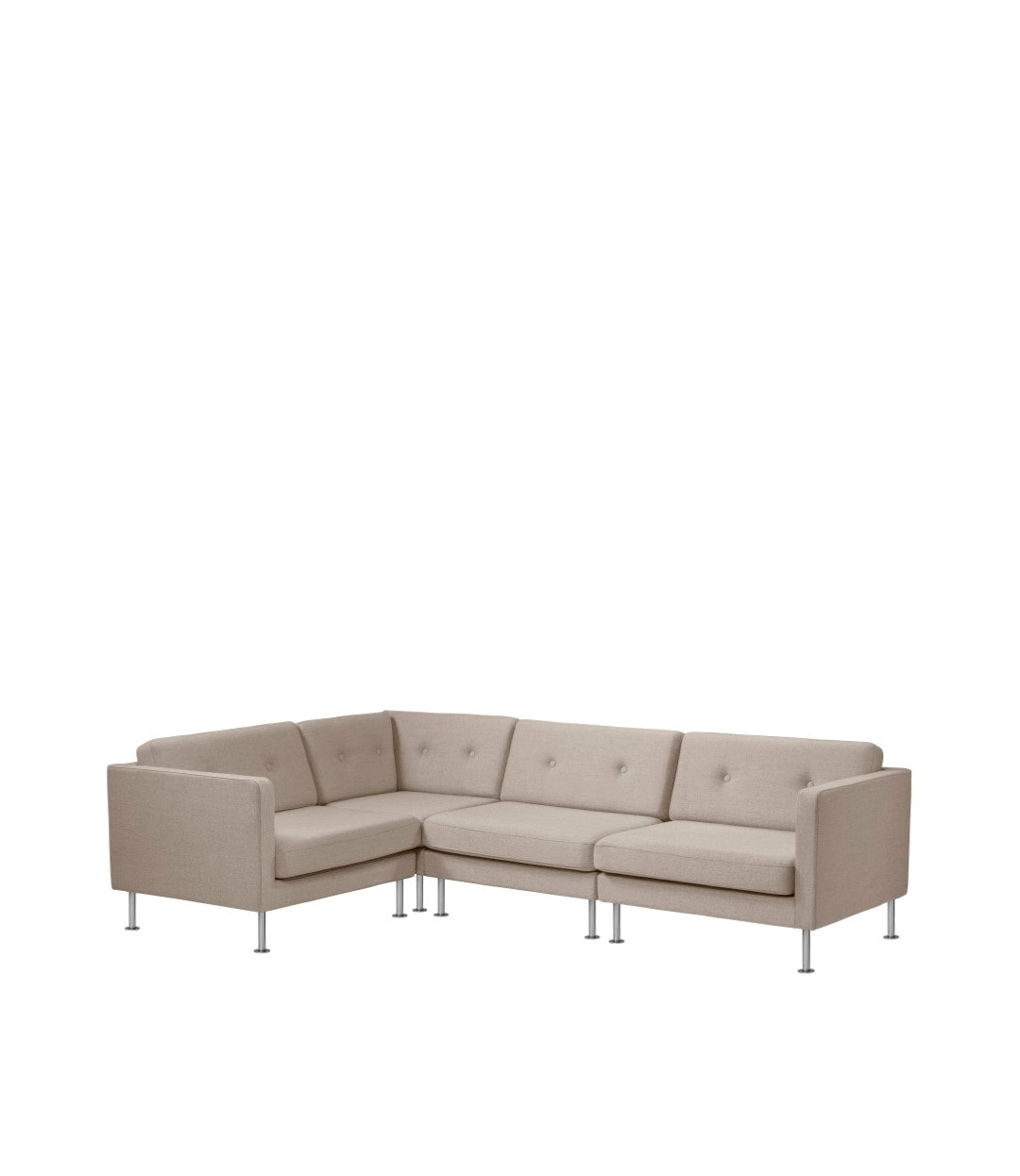 L42 Firhøj Sofa Hjørnemodul Stål Beige af Unit10