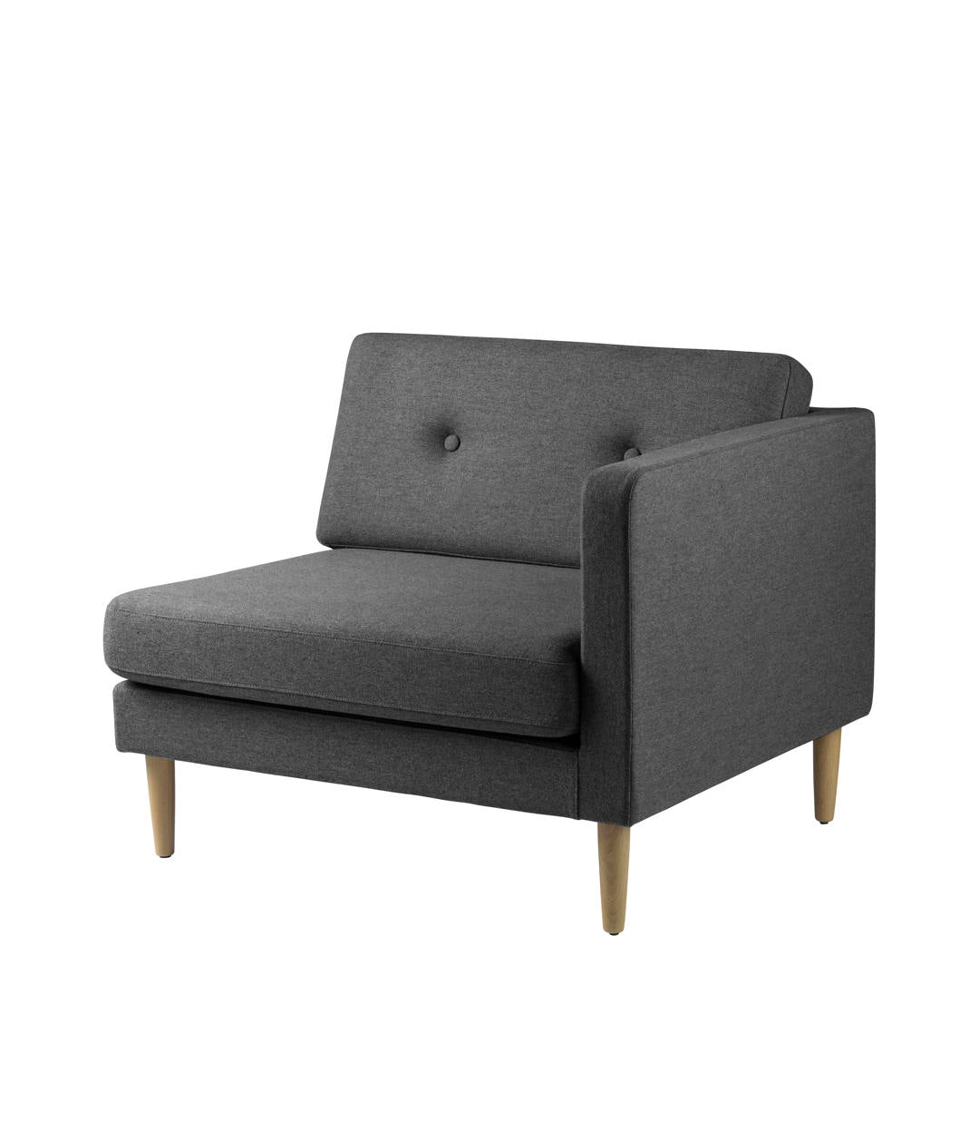 L42 Firhøj Sofa Højre modul 90 i Eg Dark Grey af Unit10