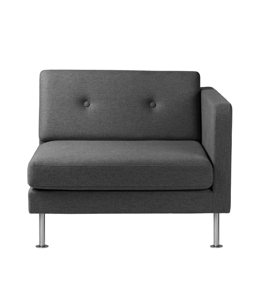 L42 Firhøj Sofa Højre modul 90 Stål Dark Grey af Unit10