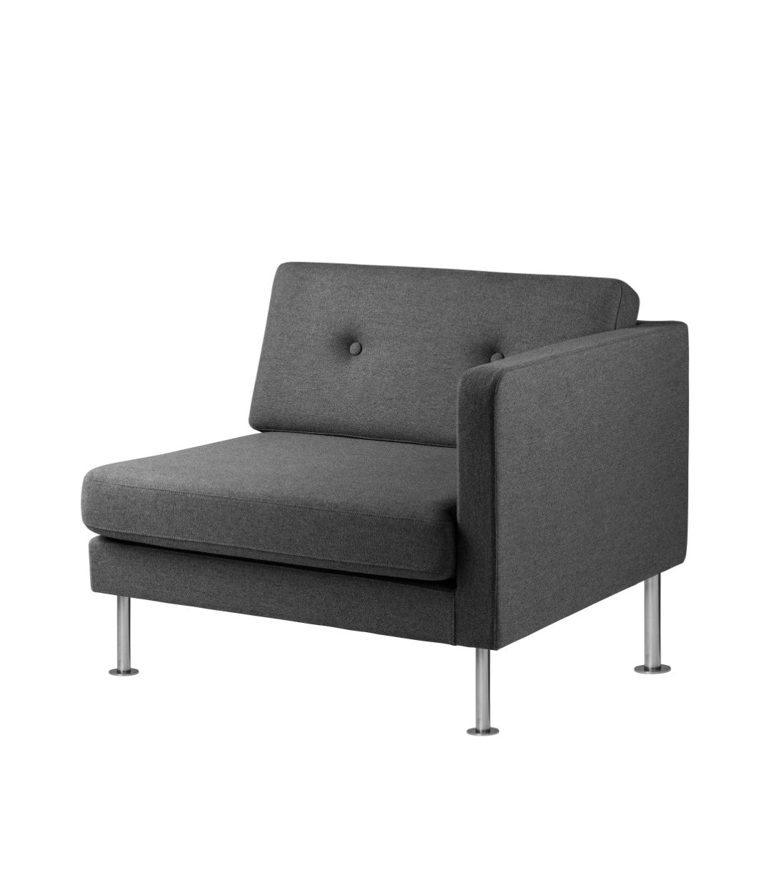 L42 Firhøj Sofa Højre modul 90 Stål Dark Grey af Unit10