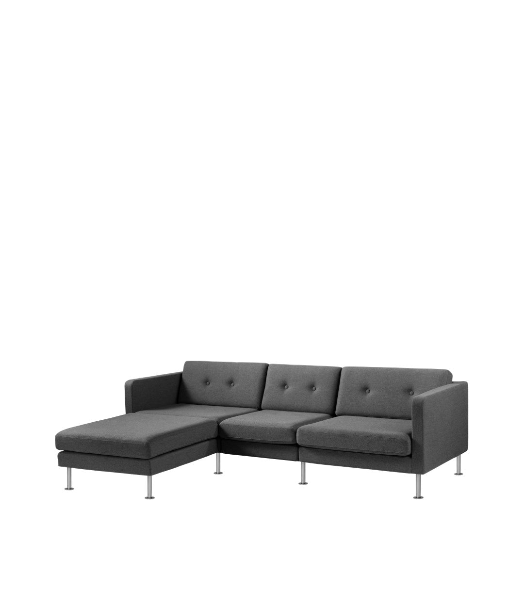 L42 Firhøj Sofa Højre modul 90 Stål Dark Grey af Unit10 - Kombinationer