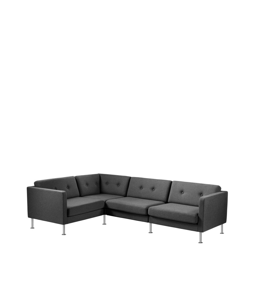 L42 Firhøj Sofa Højre modul 90 Stål Dark Grey af Unit10