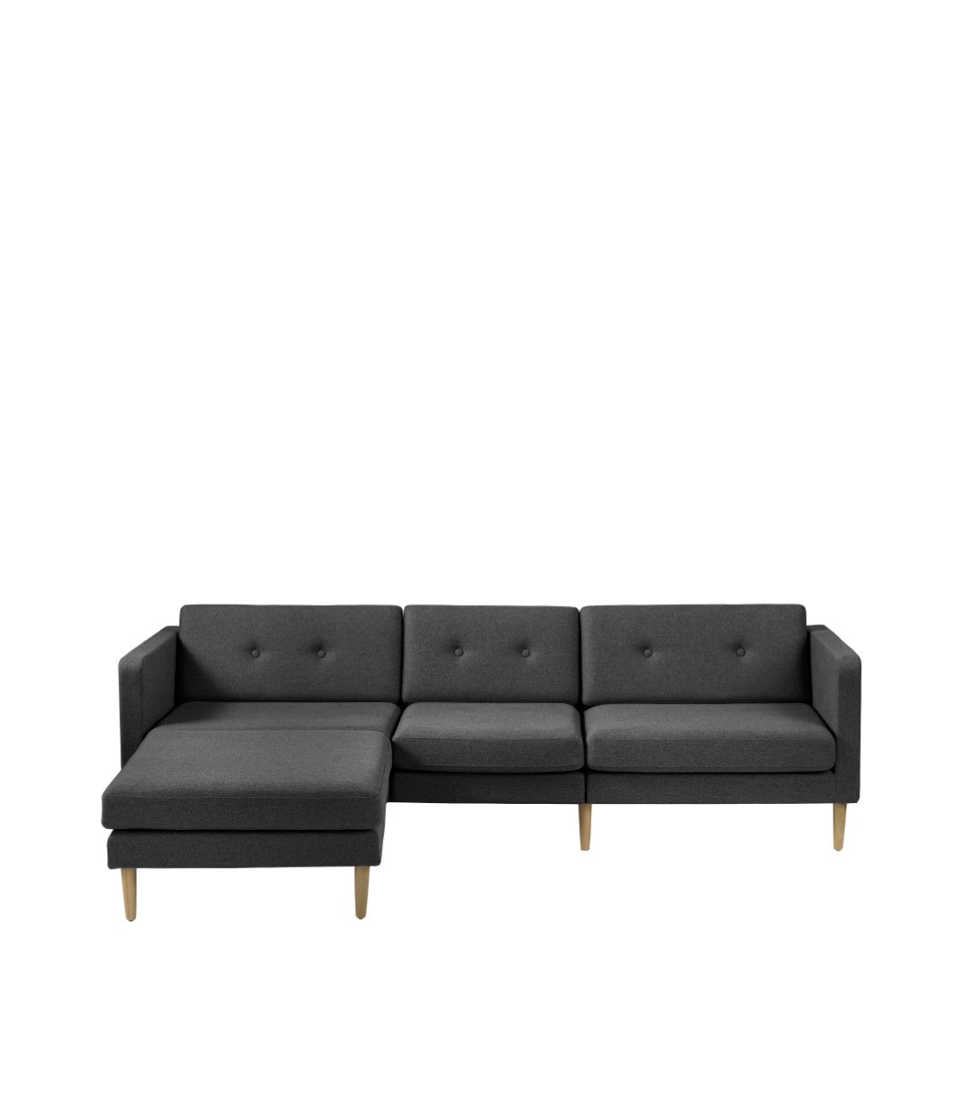 L42 Firhøj Sofa Venstre modul 90 Eg i Dark Grey af Unit10 - Kombinationer