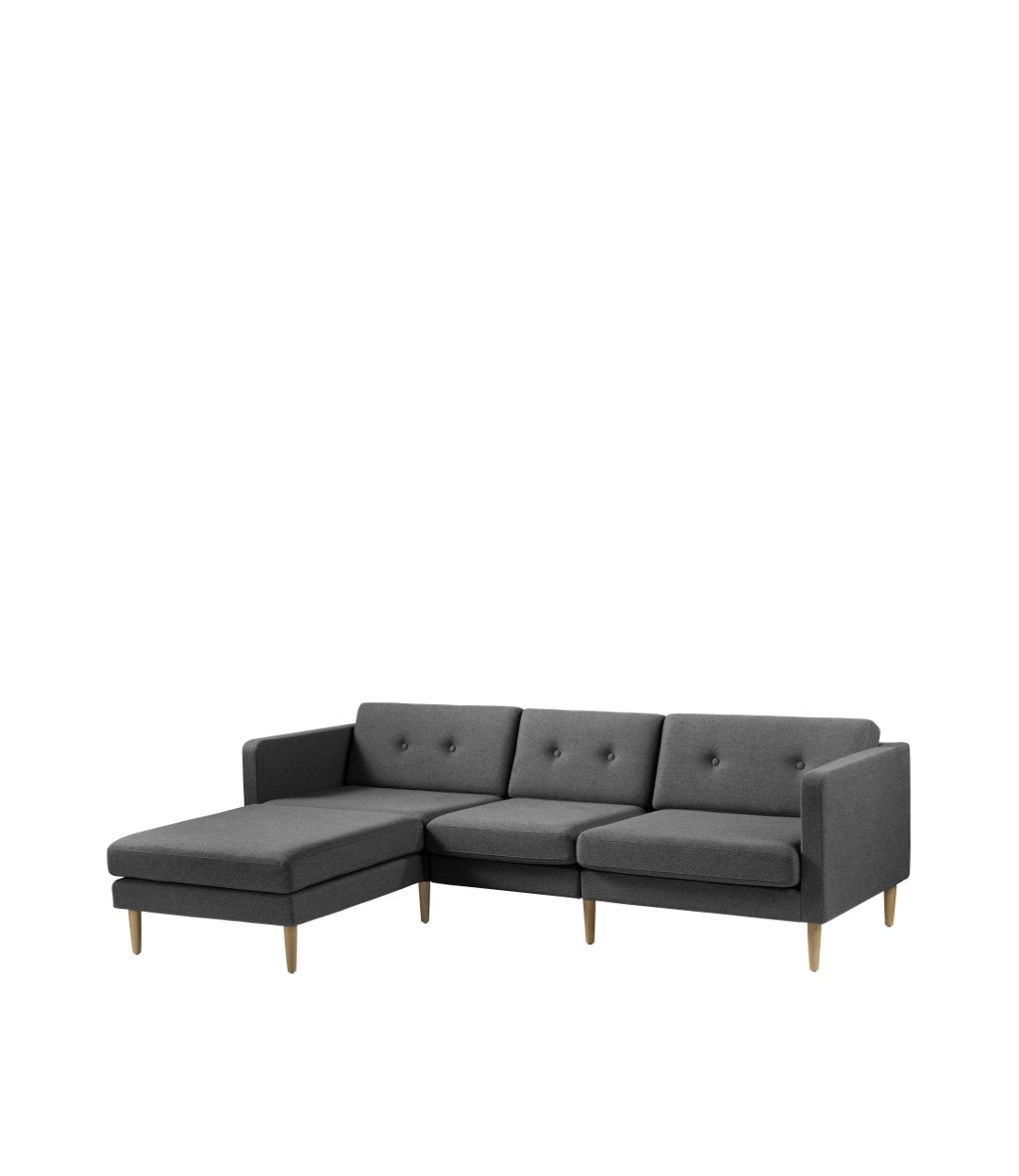 L42 Firhøj Sofa Venstre modul 90 Eg i Dark Grey af Unit10 - Kombinationer