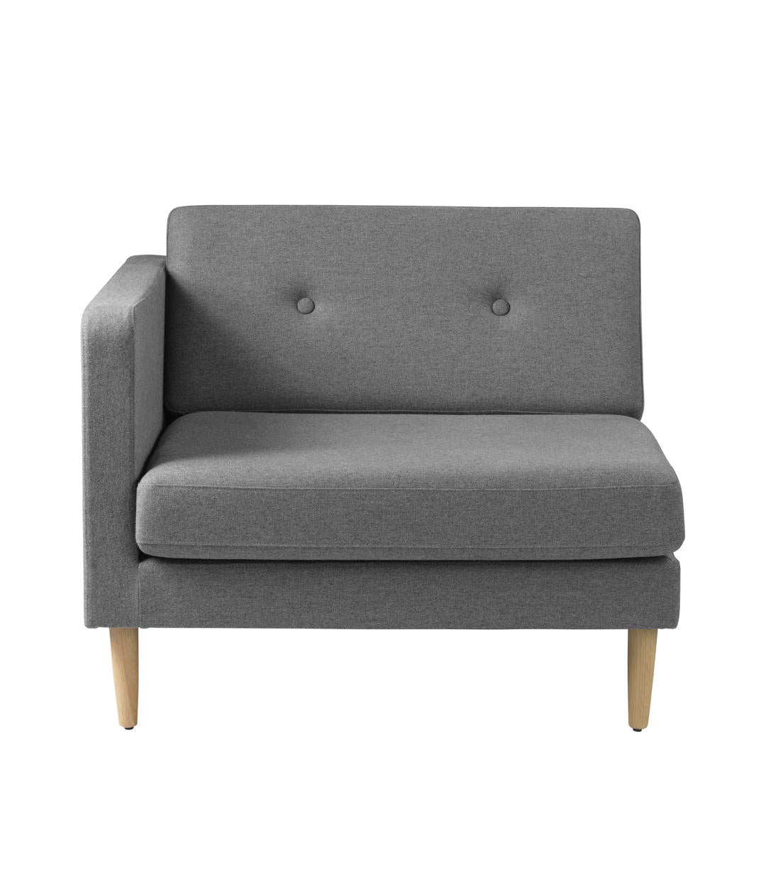 L42 Firhøj Sofa Venstre modul 90 Eg i Grey af Unit10