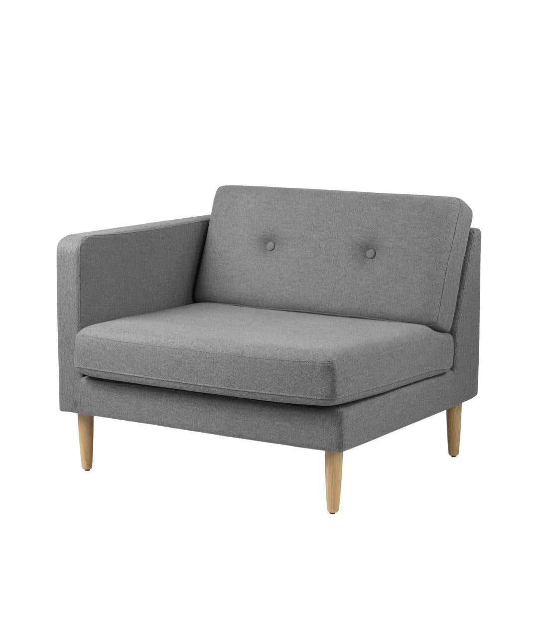 L42 Firhøj Sofa Venstre modul 90 Eg i Grey af Unit10