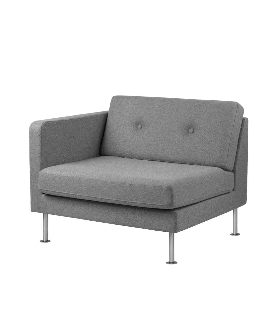 L42 Firhøj Sofa Venstre modul 90 Stål i Grey af Unit10